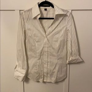 Express Design Studio Medium Pinstripe Dress Shirt